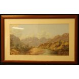 Albert Solomon The Hottentots Holland Mountains, South Africa signed and dated 1967, watercolour,