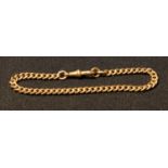 A 9ct rose gold curb link bracelet, 16.7g