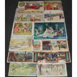 A collection of 1950?s children?s educational posters, various activities to the reverse sides (