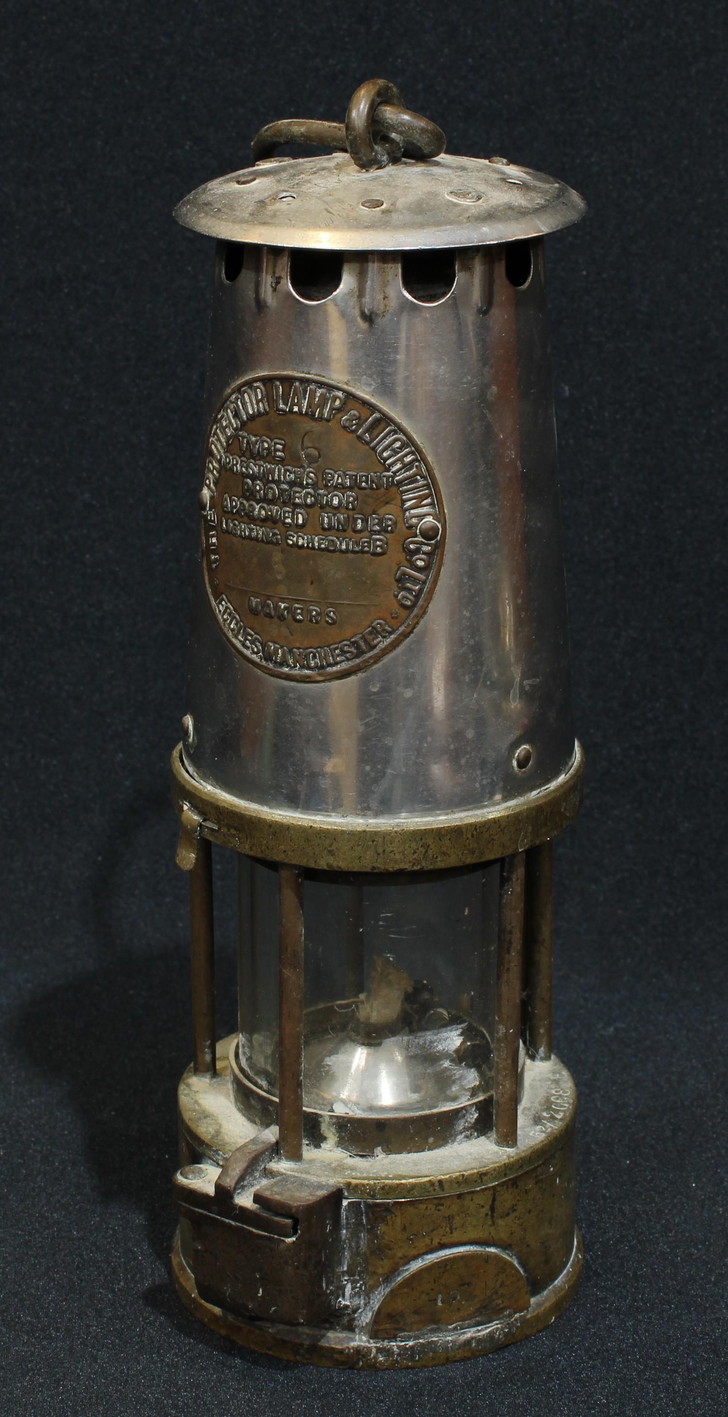 A miner's safety lamp, Protector Lamp and Lighting Co. Ltd., Eccles, Manchester, Type 6