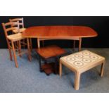 A G-Plan extending dining table, 72cm high, 127.5cm extending to 170.5cm long, 99cm wide; a G-Plan