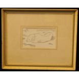 After Franz Marc The White Dog signed, pencil, 9cm x 15cm