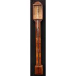 A 19th century mahogany stick barometer, 18cm x 10cm register printed C. Zappa, Fecit, the case