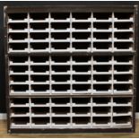 Industrial Salvage - a haberdashery shop display chest, composed of three stacking units, each