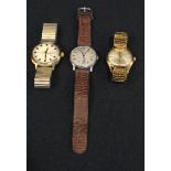 A vintage wristwatch, Sekonda day/date; others similar, Hardy and Bentina (3)