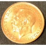 A George V full gold gold sovereign, 1912