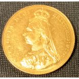 A Victorian Jubilee Head full gold gold sovereign, 1887