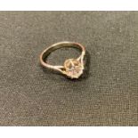 A diamond solitaire ring, old round brilliant cut diamond measuring approx. 0.58ct, eight claw