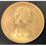 AQueen Elizabeth II Isle of Man Double Gold Sovereign, 1973, 16.4g