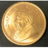 A South African Krugerrand 1oz Coin, 1974, 34 grams