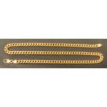 An Italian 18ct 20" gold curb necklace, Italian hallmarked Arezzo, IMRA, 750, 71.4g