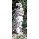 A reconstituted stone figure Modesty. 117cm high. This lot must be collected from S44 5SU on