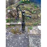 A cast iron stand pump. 99cm high. This lot must be collected from S44 5SU on Friday 23/4/21 between