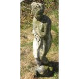 A reconstituted stone bathing girl. 82cm high. This lot must be collected from S44 5SU on Friday