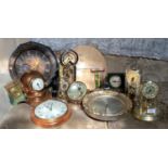 Clocks - anniversary clock; novelty ships helmet clock; etc This lot must be collected from S44