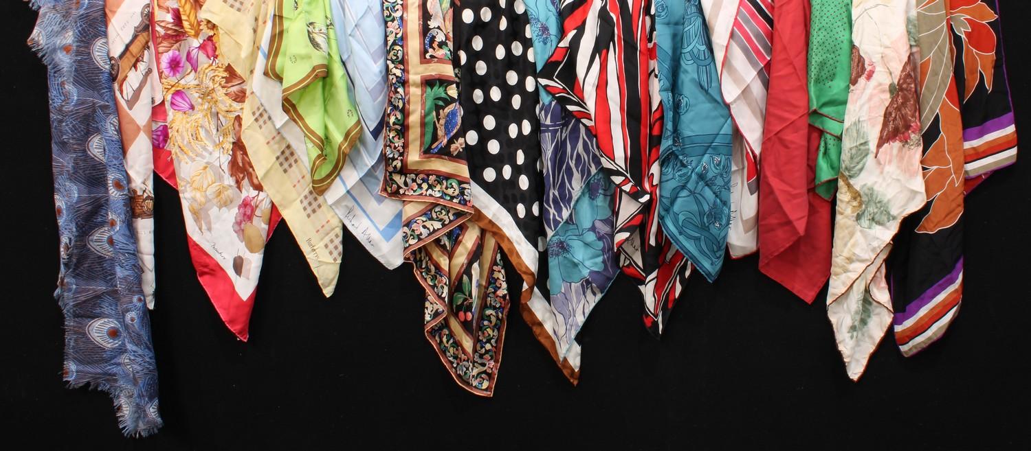 Lady's Accessories - vintage silk scarves including Burberrys, YSL, Mantero, Richard Allan [5],