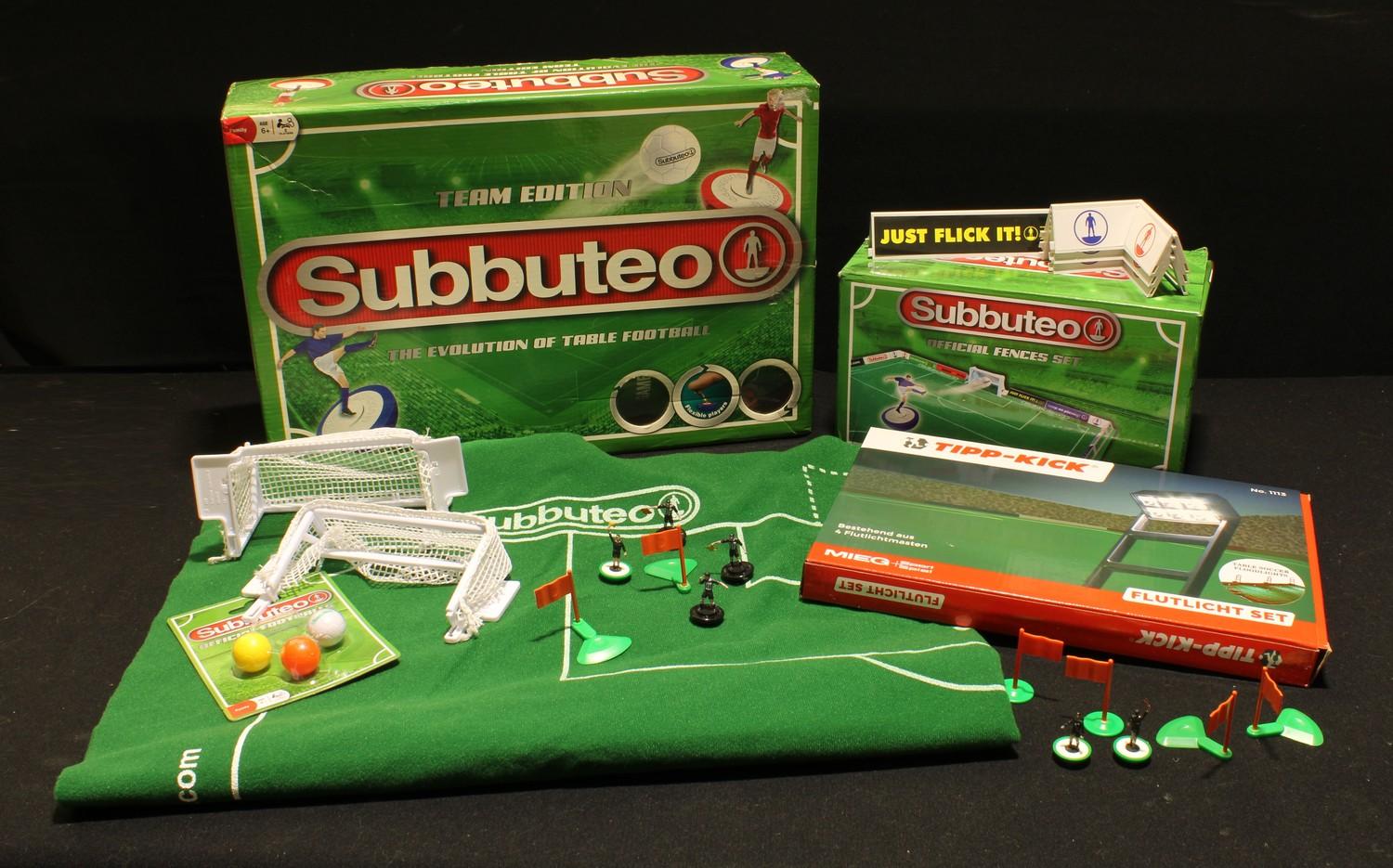 Toys - Subbuteo Team Edition table football game, boxed; Subbuteo official fences set, boxed and a