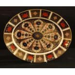 A Royal Crown Derby Imari 1128 pattern oval meat plate, 37.5cm, printed mark in red, first quality