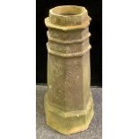 An octagonal chimney pot, 75cm high