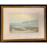 John White R.I. (British 1851-1933) Calm Coastal Cove signed, watercolour, 23cm x 30cm