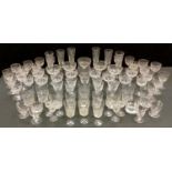 Crystal and cut glass including Champagne flutes, other wine glasses, liqueur, tumblers etc.