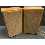 A pair of vintage 1970s Leak Mini-sandwich speakers, 47cm x 28cm