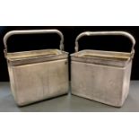 Two Aluminum field kitchen containers, one stamped with Air Ministery mark and ?Mecians Ltd