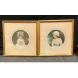Reynolds, a pair, simplicity and Miss Penelope Boothby, mezzotints, signed, 21.54cm diameter
