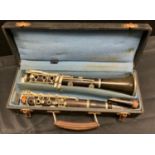 A French Buisson clarinet, 66cm long, cased