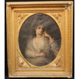 E Van Der **gen (19th century) Portrait of a lady, signed, oil on canvas, oval mount, 92cm x 73.5cm