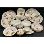 A Royal Worcester Evesham pattern part oven and table service inc flan dishes, rectangular bowl,