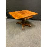 A Victorian mahogany pembroke table, rounded rectangular top, drawer to frieze