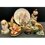 Animals - a Border Fine Arts model Mouse and Pear, signed H J Ayres, 84, others Country Artists,