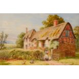 Alfred Banner (1882-1911) Derbyshire Cottage signed, watercolour, 18.5cm x 27cm