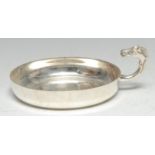 Hermes, Paris - a French electroplated circular dish, quite plain, flying-scroll horse head