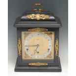 A George I design gilt-metal mounted ebonised bracket clock, by Elliott, retailed by Cope/Nottingam,