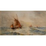 W H Pearson (19th/20th century) Trawlers Beating to Windward signed, titled, watercolour, 36cm x