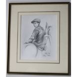 After Lucy Kemp Welch ?Study, Boy Leading Horses? pencil, 26cm x 21cm