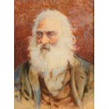 English School (19th centrury) Jack King of the Travellers watercolour, 10cm x 8cm, maple frame
