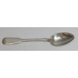 Faberge - a Russian silver Fiddle pattern spoon, 14.5cm long, Moscow 1895