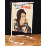 Advertising, Breweriana - a retro 1970's Booth's gin rounded rectangular shaped pictorial