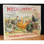 Advertising, Agriculture and Farming Interest - a "Meckumfat" rectangular pictorial showcard,