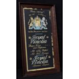 Advertising - an early 20th century Vinolia Soap rectangular reverse painted glass advertising sign,