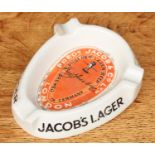 Advertising, Breweriana - a Royal Doulton Fredk. Jacob & Co Ltd brewery shaped oval ashtray,