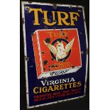 Advertising, Tobacciana and Smoking Interest - a single sided rectangular shaped pictorial enamel