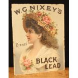 Advertising, W.G.Nixey's - a late 19th century rectangular pictorial showcard, depicting a