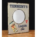 Advertising, Breweriana - a mid 20th century rectangular tin hanging 'showcard', printed with an