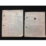 WW2 RAF Rare Intelligence Form F, Pilots Personal Combat report lot comprising of the original