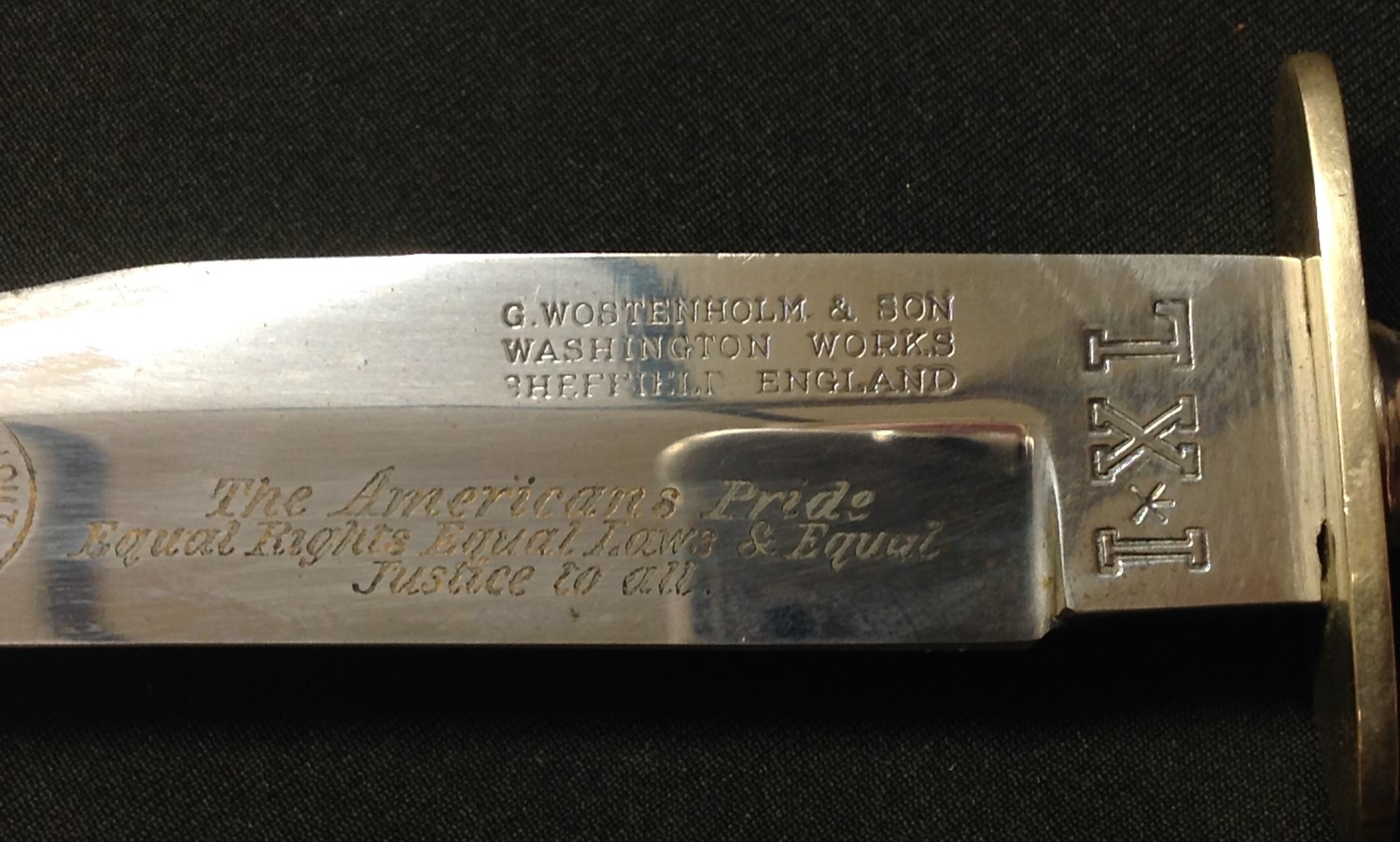 Pair of Bowie knives: 155mm long blade maker marked to ricasso "Johnson Western Works, Sheffield". - Image 8 of 9