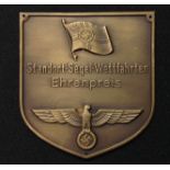 WW2 Third Reich Kriegsmarine, Plakette, Bronze sailing competition prize winners plaque "Standort-
